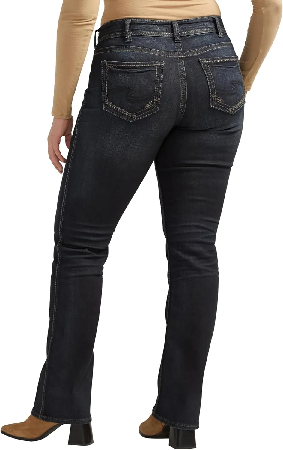 Silver Jeans Co. Women's Plus Size Suki Mid Rise Slim Bootcut Jeans