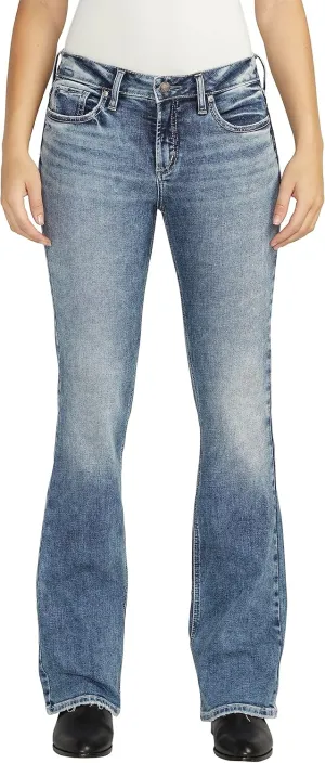 Silver Jeans Co. Women's Suki Mid Rise Curvy Fit Bootcut Jeans