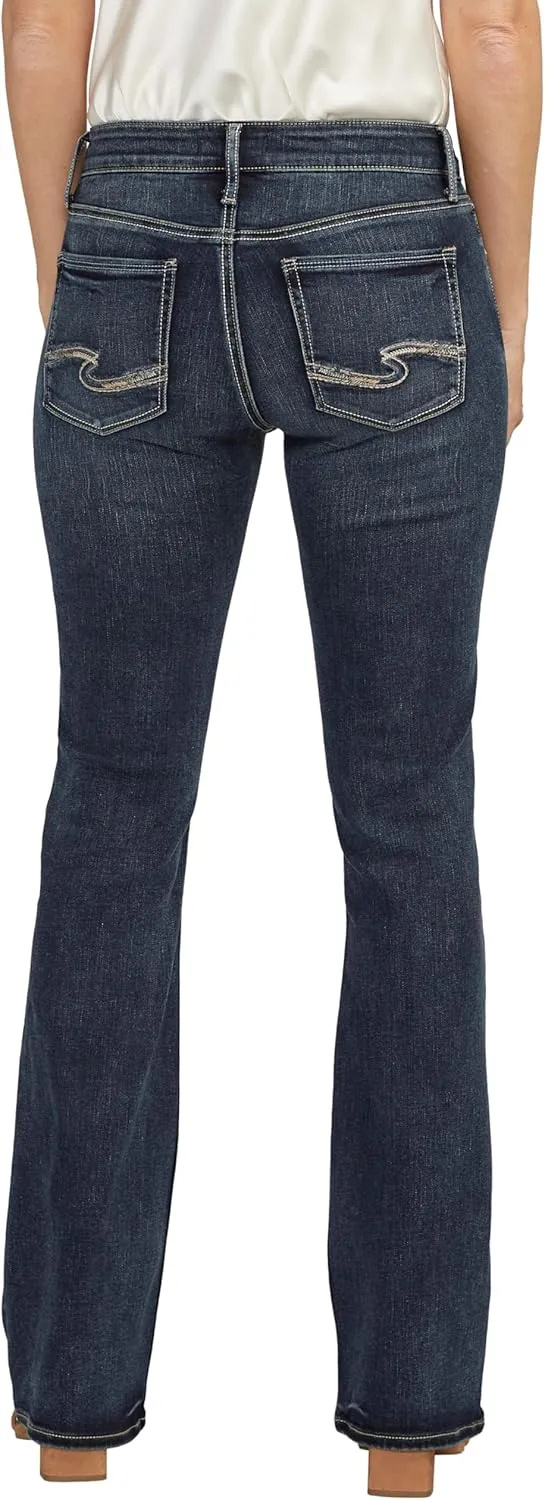 Silver Jeans Co. Women's Suki Mid Rise Curvy Fit Bootcut Jeans