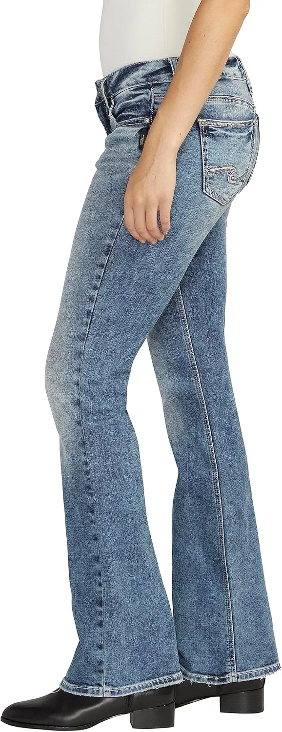 Silver Jeans Co. Women's Suki Mid Rise Curvy Fit Bootcut Jeans