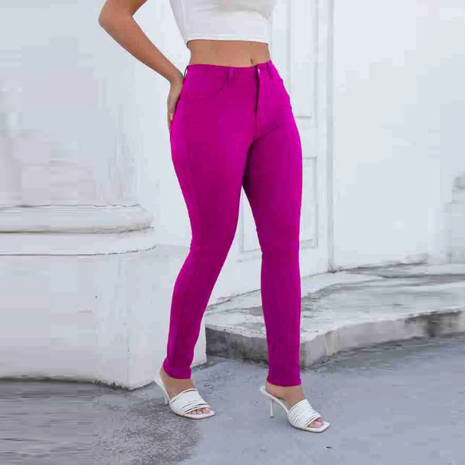 Skinny Jeans Women High Waisted Slim Fit Tapered Jeans Slim Jeans Riding Jeans Sexy Springy Booty Lift Denim Pants