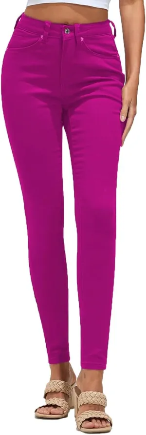 Skinny Jeans Women High Waisted Slim Fit Tapered Jeans Slim Jeans Riding Jeans Sexy Springy Booty Lift Denim Pants