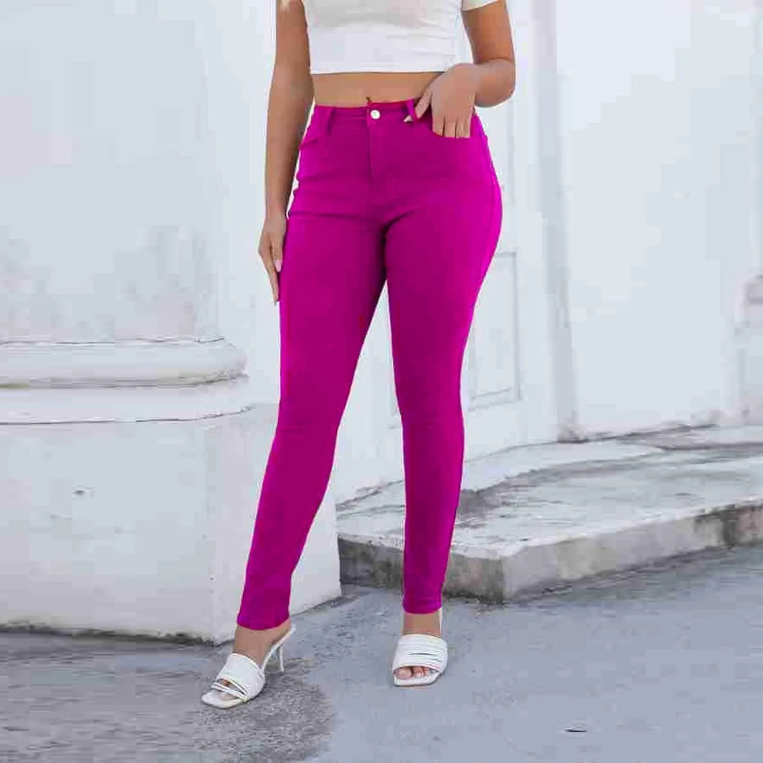 Skinny Jeans Women High Waisted Slim Fit Tapered Jeans Slim Jeans Riding Jeans Sexy Springy Booty Lift Denim Pants
