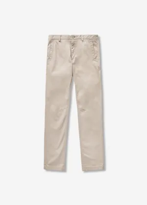 Slim Fit Cotton Stretch Chinos Almond