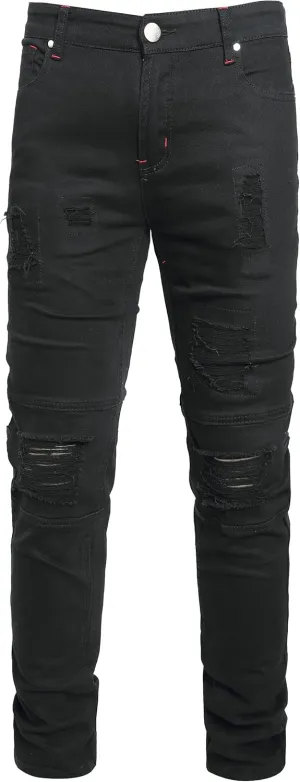 Slim Fit Men's Jeans, Ripped Stretch Jeans Denim Pants