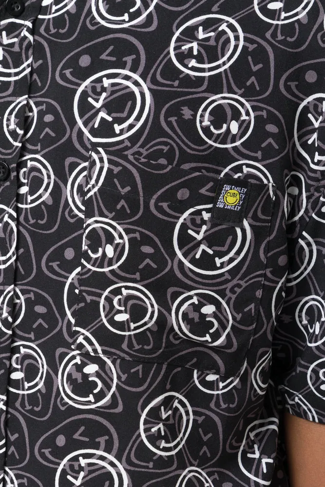 Smiley Resort Shirt Black