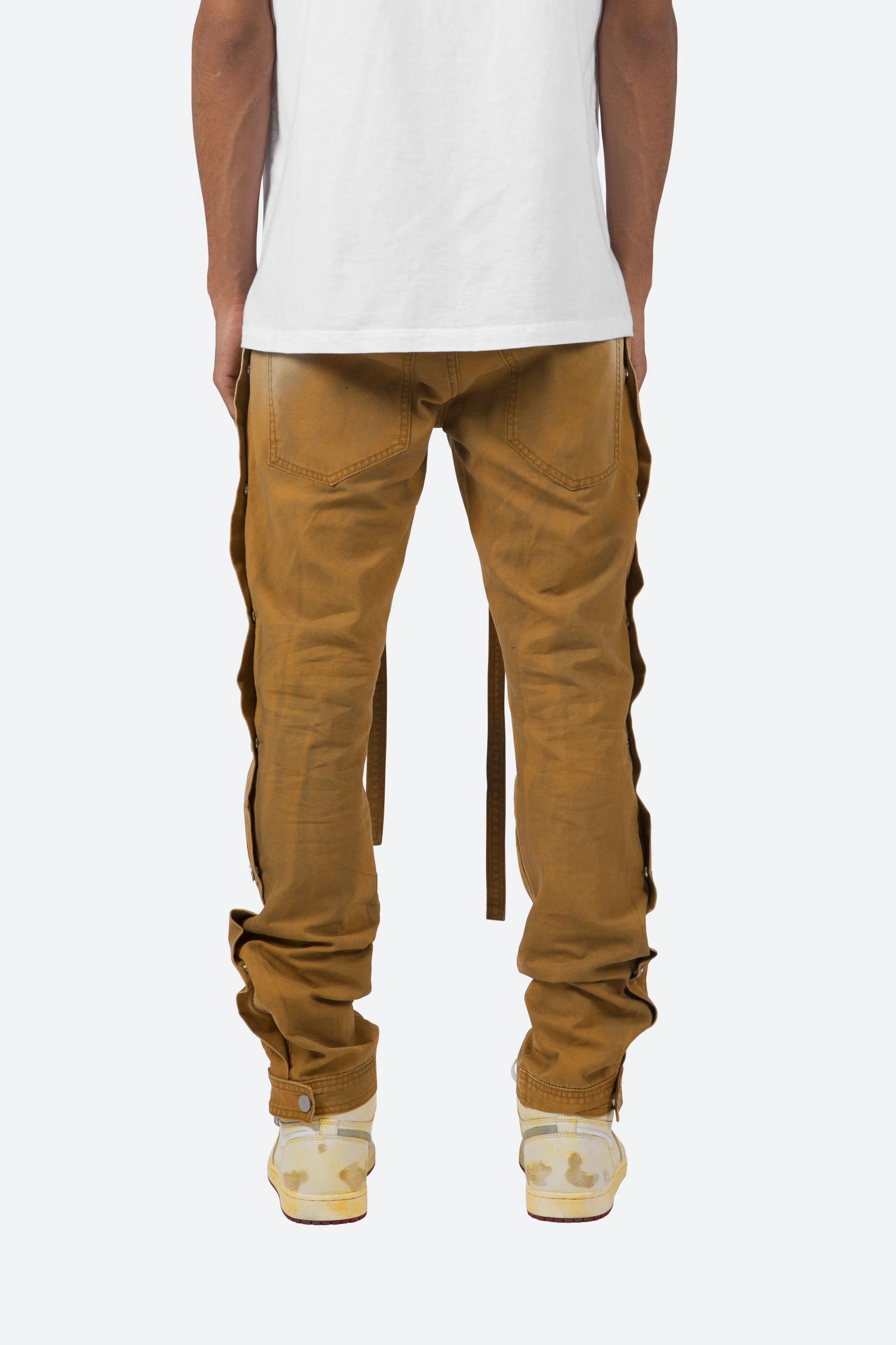 Snap Western Pants - Brown