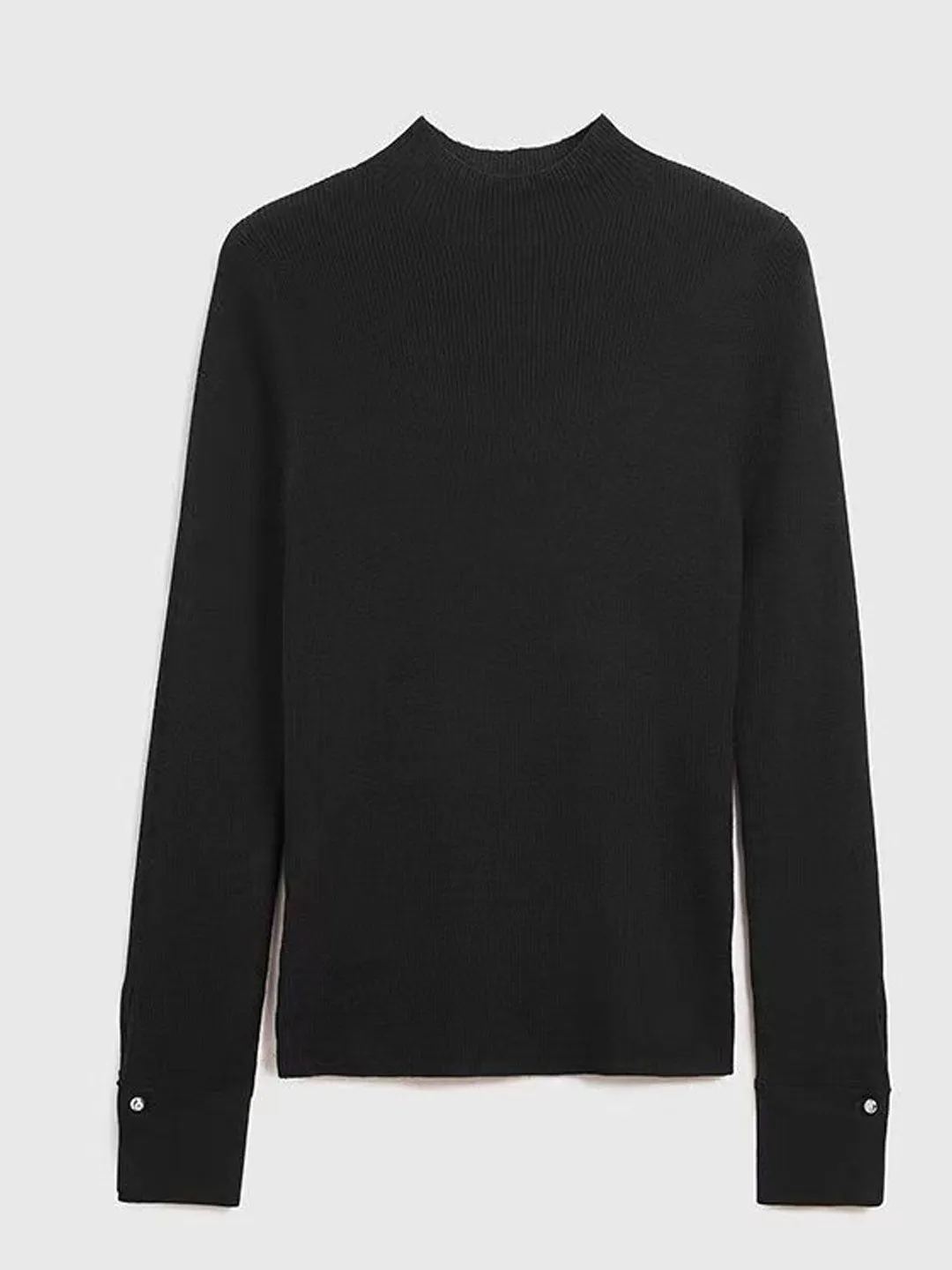 Sophia Classic Turtleneck Solid Color Knitted Sweater-Green
