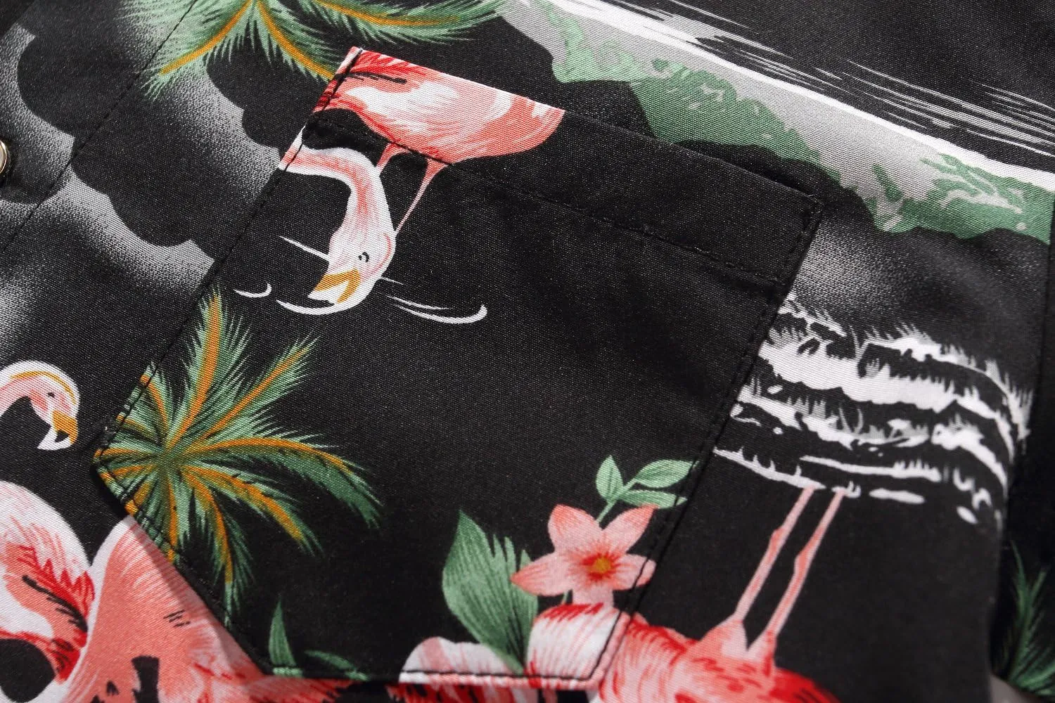 SSLR Big Boys Hawaiian Shirt, Kids Hawaiian Shirt, Flamingos Shirt Short Sleeve Luau Shirt for Kids