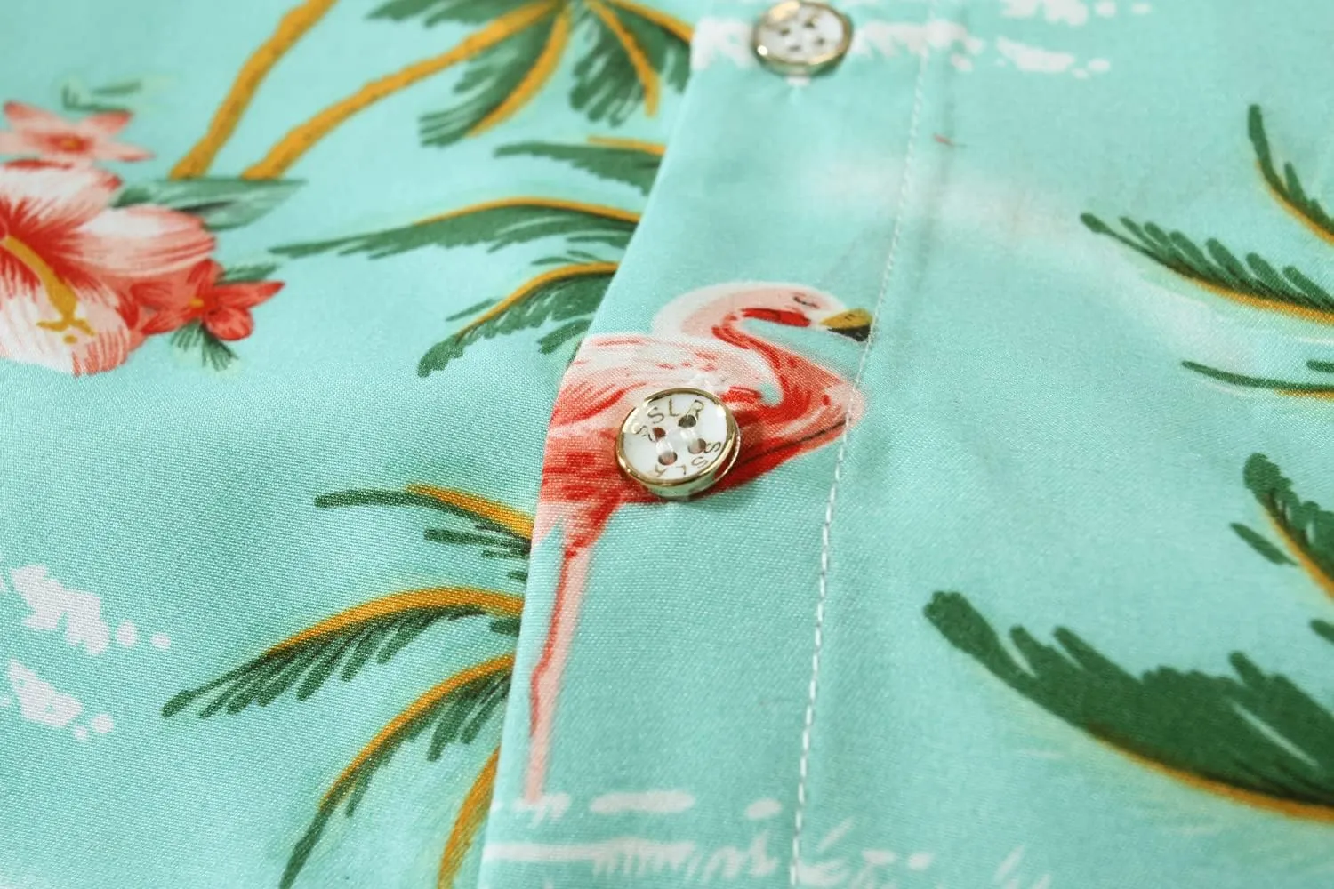 SSLR Big Boys Hawaiian Shirt, Kids Hawaiian Shirt, Flamingos Shirt Short Sleeve Luau Shirt for Kids