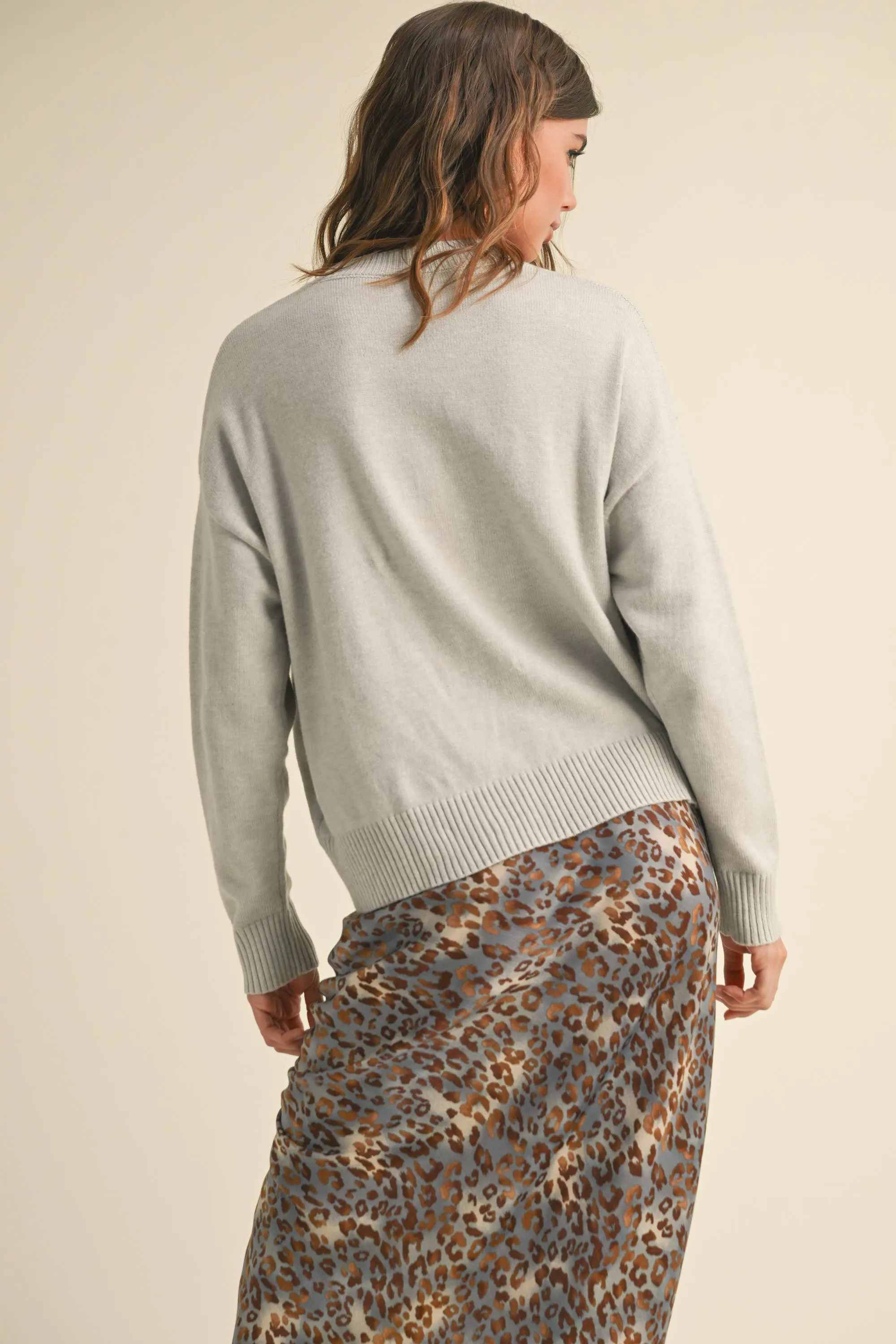 STRIPED PATTERN SWEATER TOP
