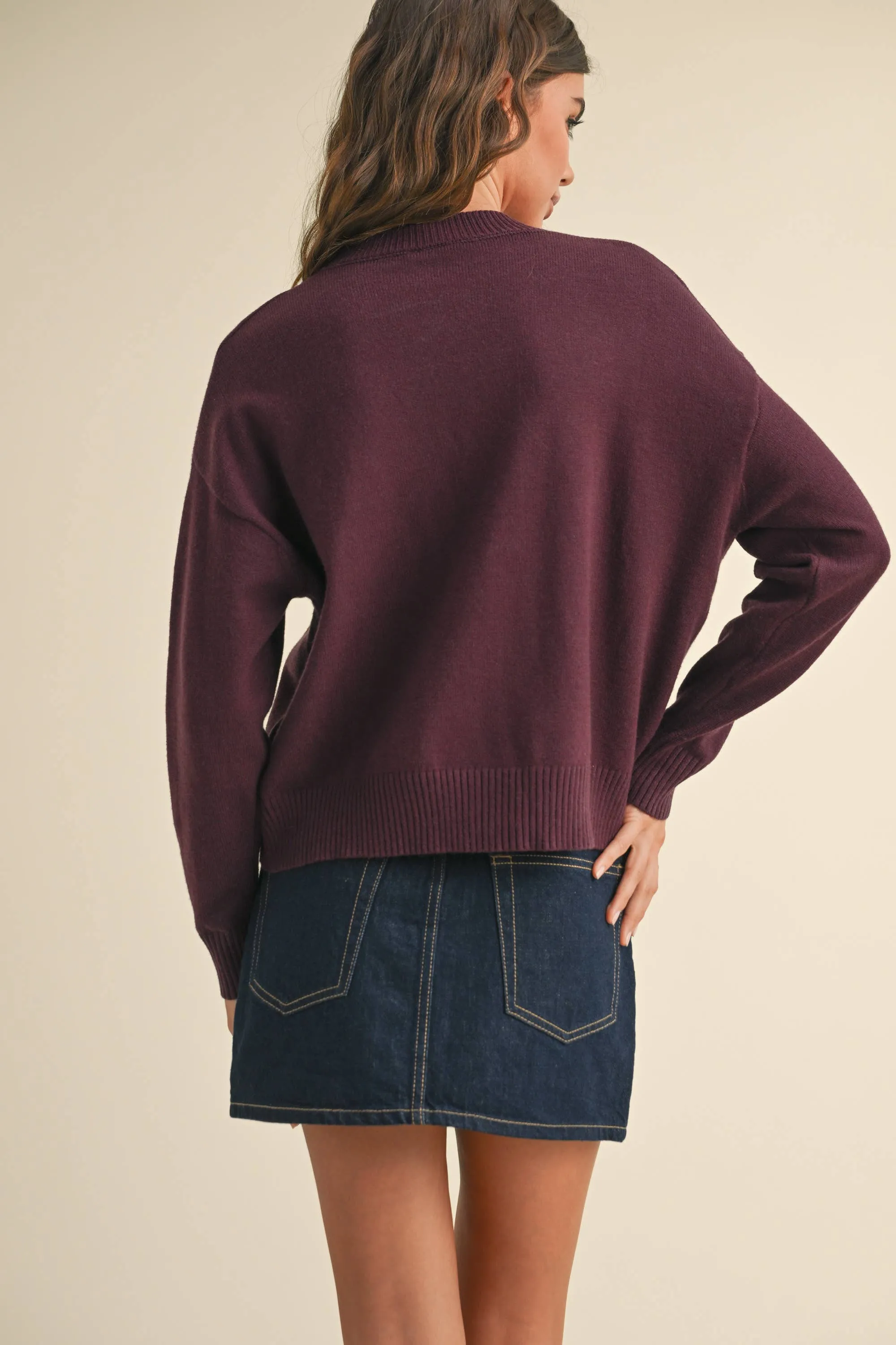 STRIPED PATTERN SWEATER TOP