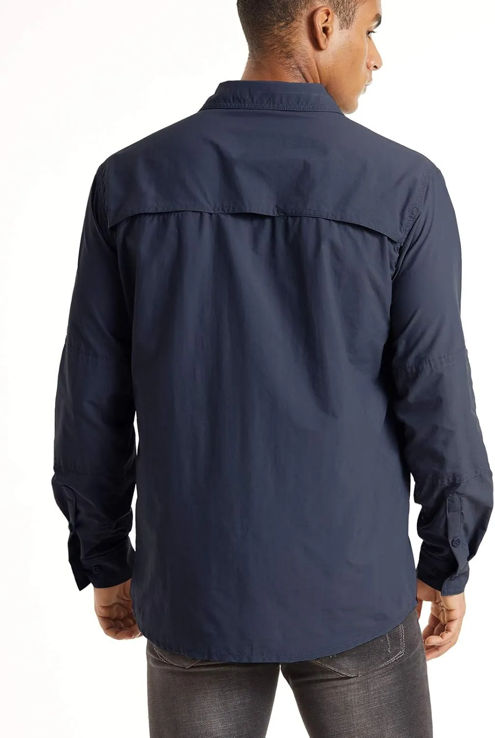 TACVASEN Fishing Shirt for Men, Long Sleeve Shirt Quick Dry Fit, Tactical Shirt Button Up, Work Shirt Lightweight Safari