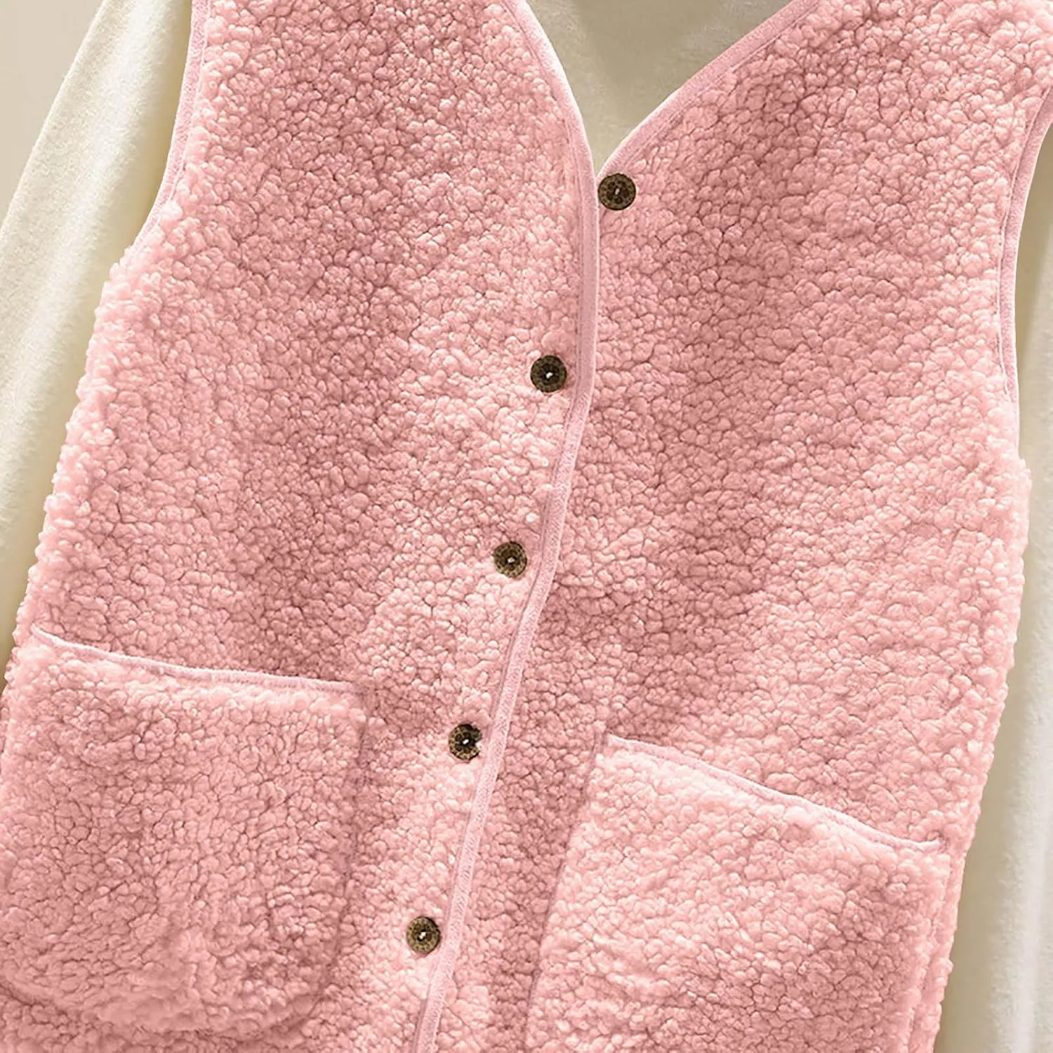 TANGNADE Oversized Vest Women Fuzzy Fleece Sleeveless Vests Button Down Casual Outwear Travel Sherpa Vest Jackets