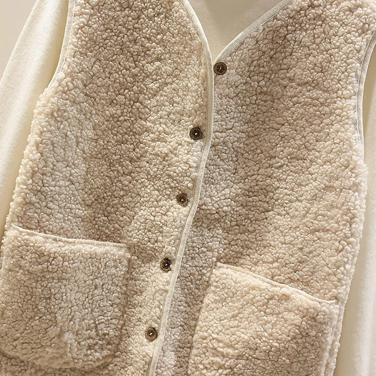 TANGNADE Oversized Vest Women Fuzzy Fleece Sleeveless Vests Button Down Casual Outwear Travel Sherpa Vest Jackets