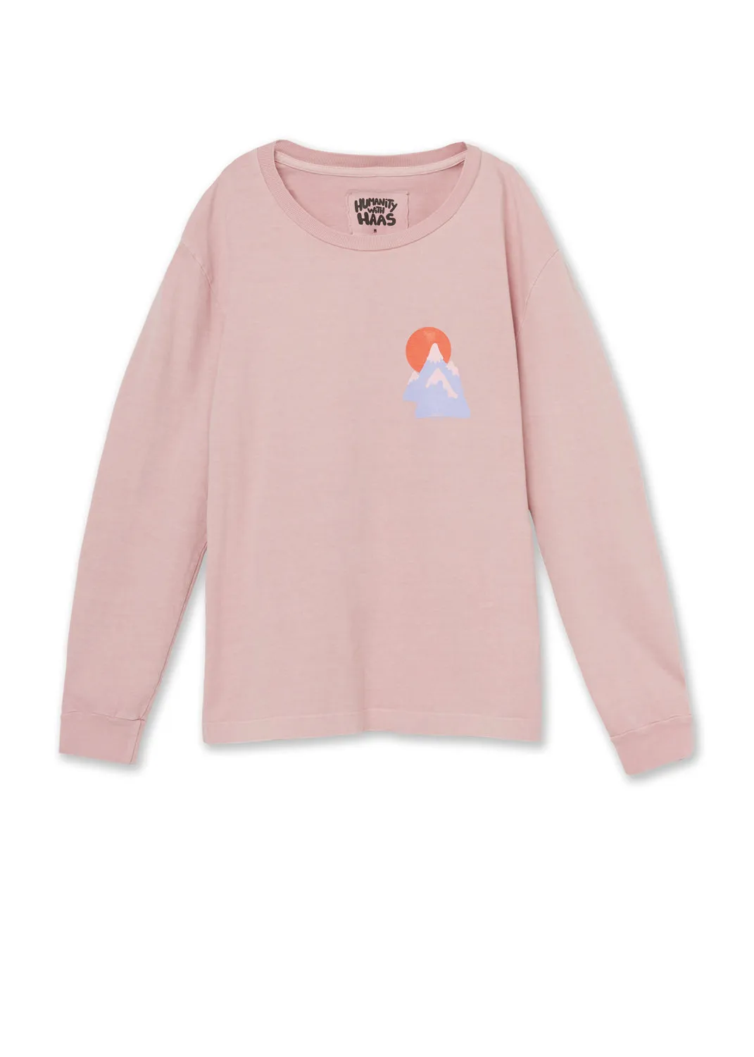 The Haas Brothers Aspen Adult Unisex Long Sleeve Tee in Pink