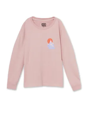 The Haas Brothers Aspen Adult Unisex Long Sleeve Tee in Pink