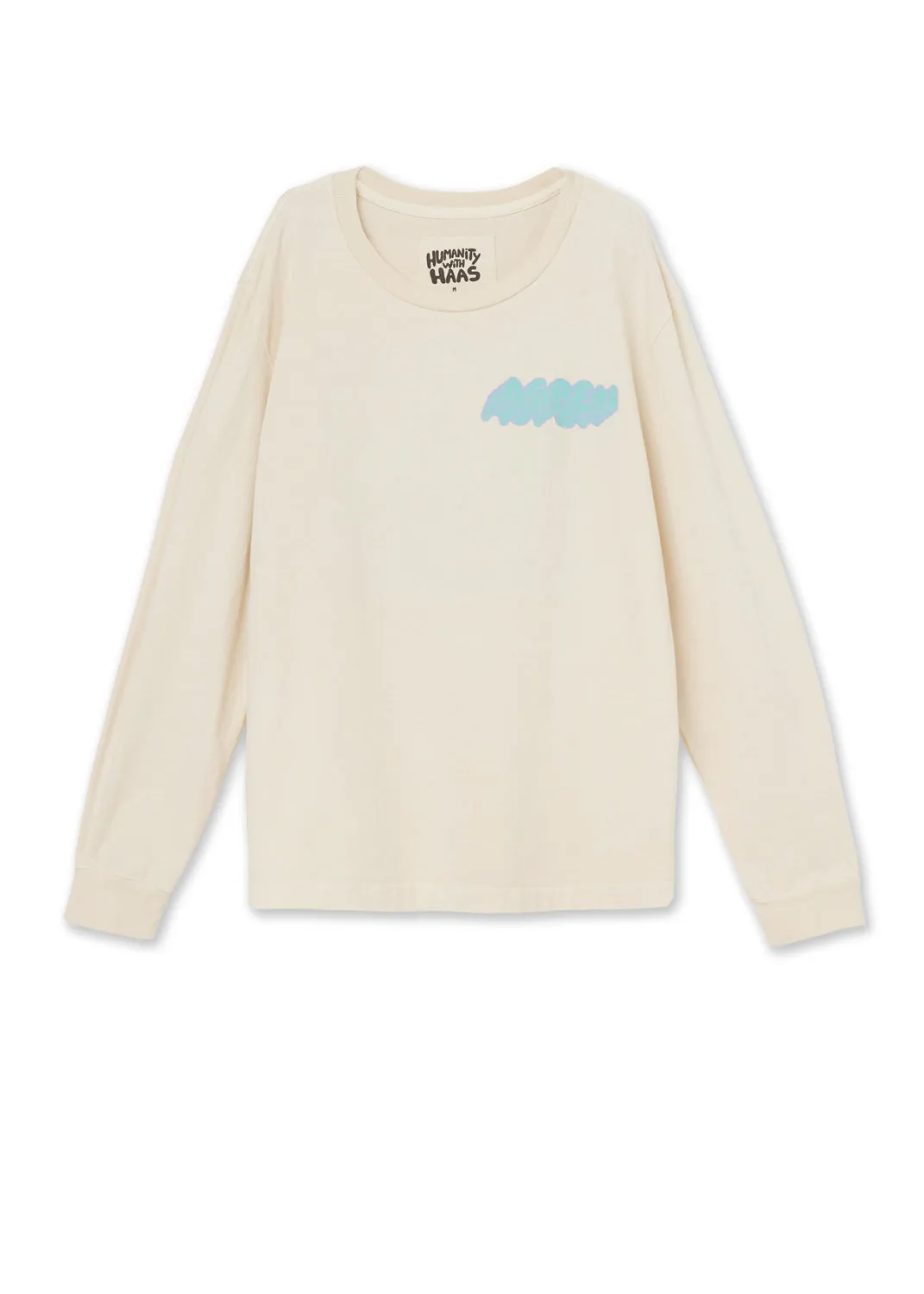 The Haas Brothers So High Adult Unisex Long Sleeve Tee in Cream