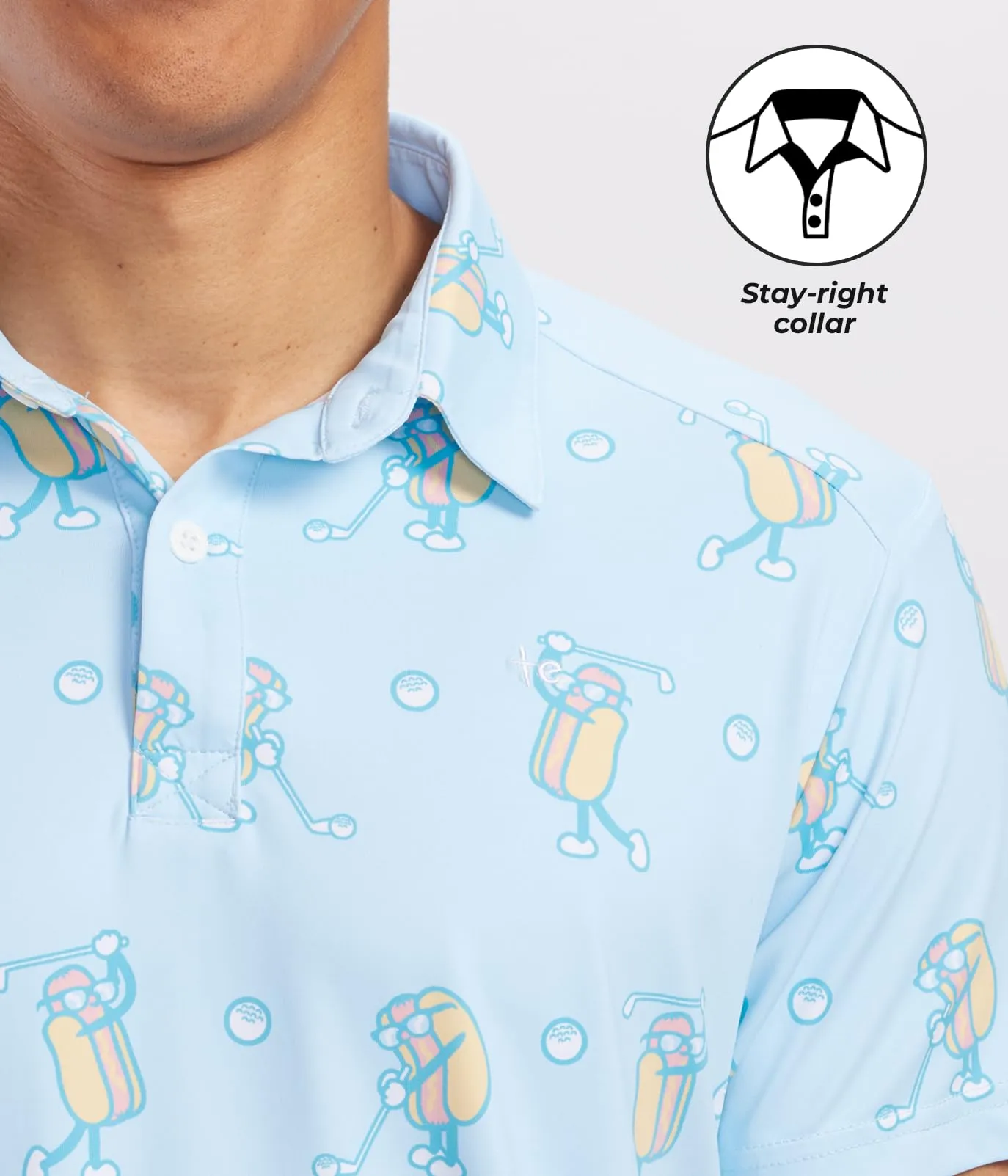 Tipsy Elves Sizzlin' Swing Golf Polo Size Large