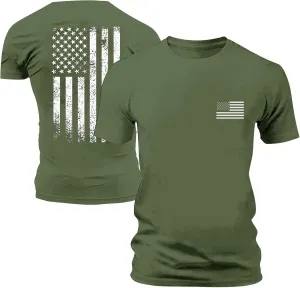 Tshirts for Men Short Sleeve 4th of July American Flag Printed Shirt Breathable Vintage Quick Dry Trendy Outfits