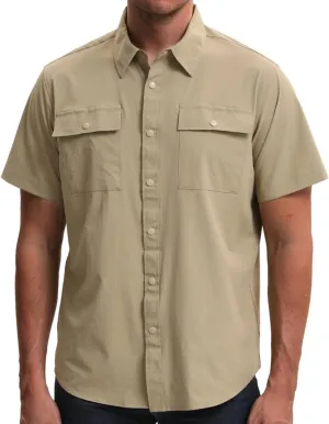 TUNEVUSE Mens Short Sleeve Button Down Shirt Casual Work Dress Shirt Lightweight Summer Shirt with 2 Pockets