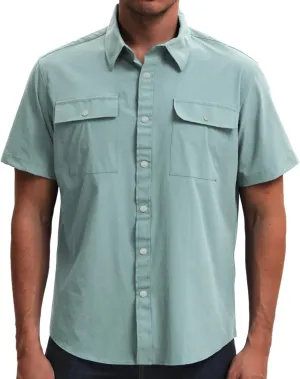 TUNEVUSE Mens Short Sleeve Button Down Shirt Casual Work Dress Shirt Lightweight Summer Shirt with 2 Pockets