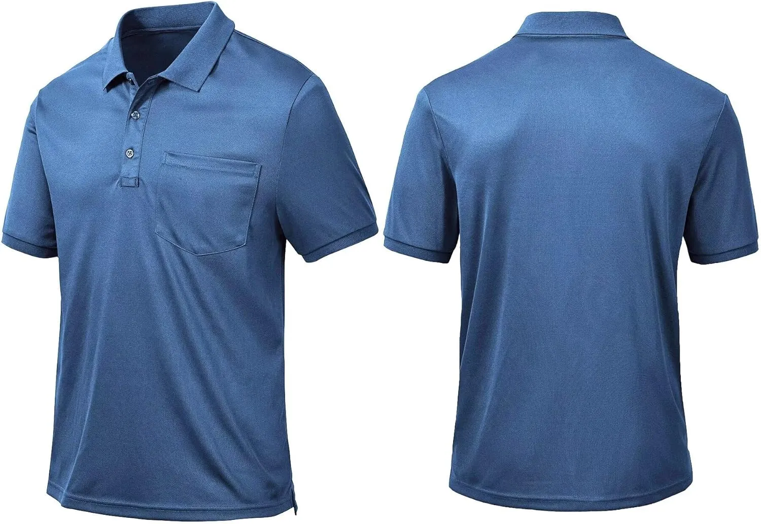Tyhengta Men's Polo Shirt Short Sleeve Quick Dry Athletic Performance Shirt Golf Shirt