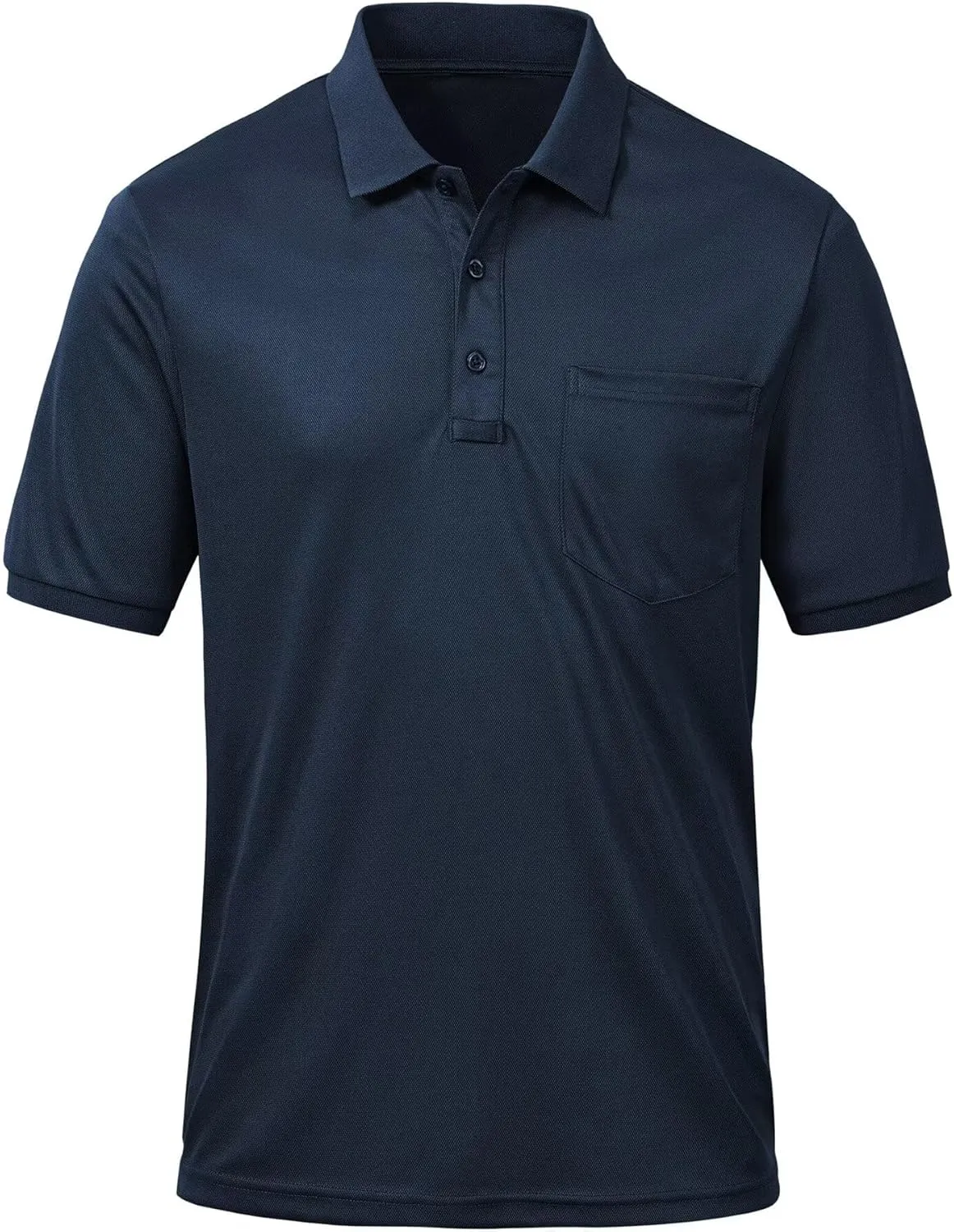 Tyhengta Men's Polo Shirt Short Sleeve Quick Dry Athletic Performance Shirt Golf Shirt