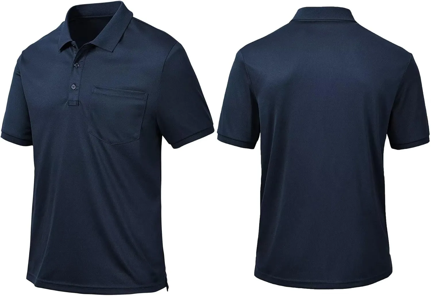 Tyhengta Men's Polo Shirt Short Sleeve Quick Dry Athletic Performance Shirt Golf Shirt