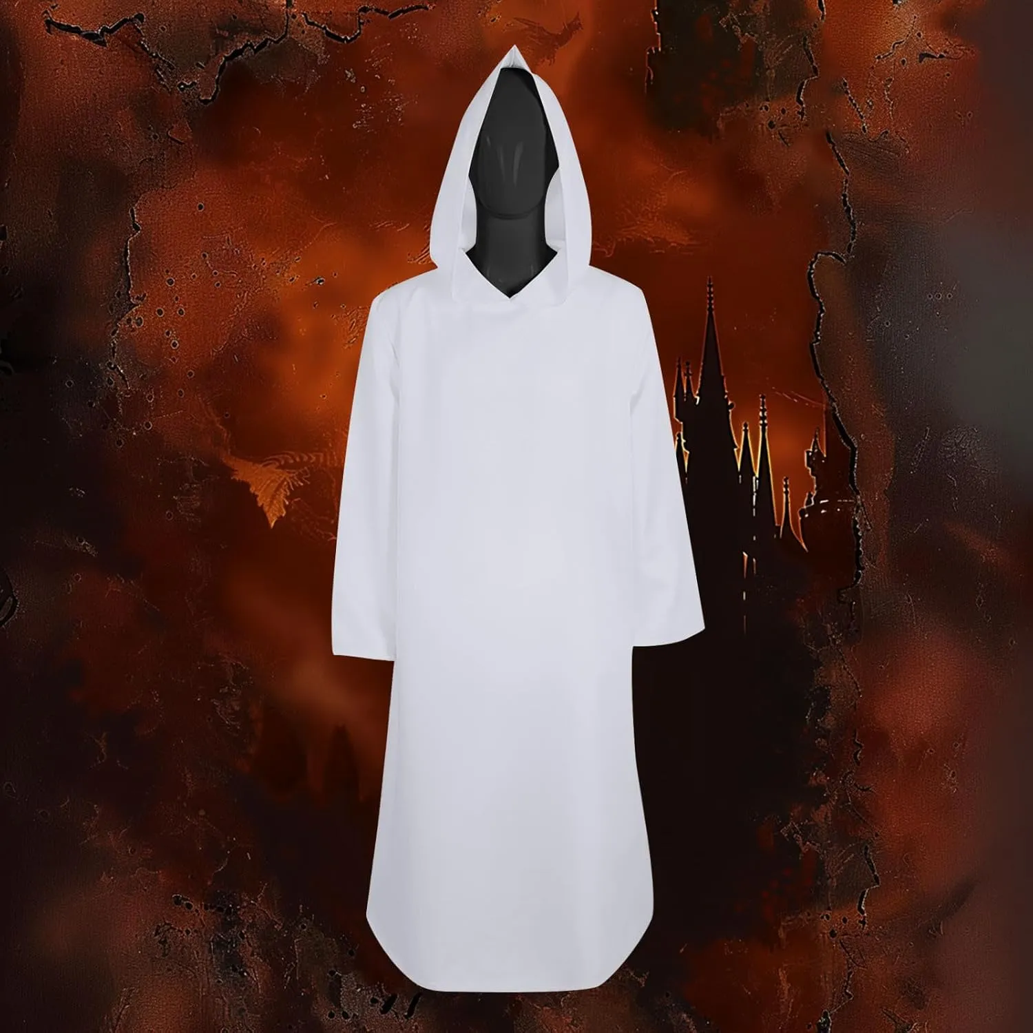 Unisex Gothic Hooded Monk Robe Retro Christian Cosplay Renaissance Costume Men Medieval Wizard Halloween Cloak