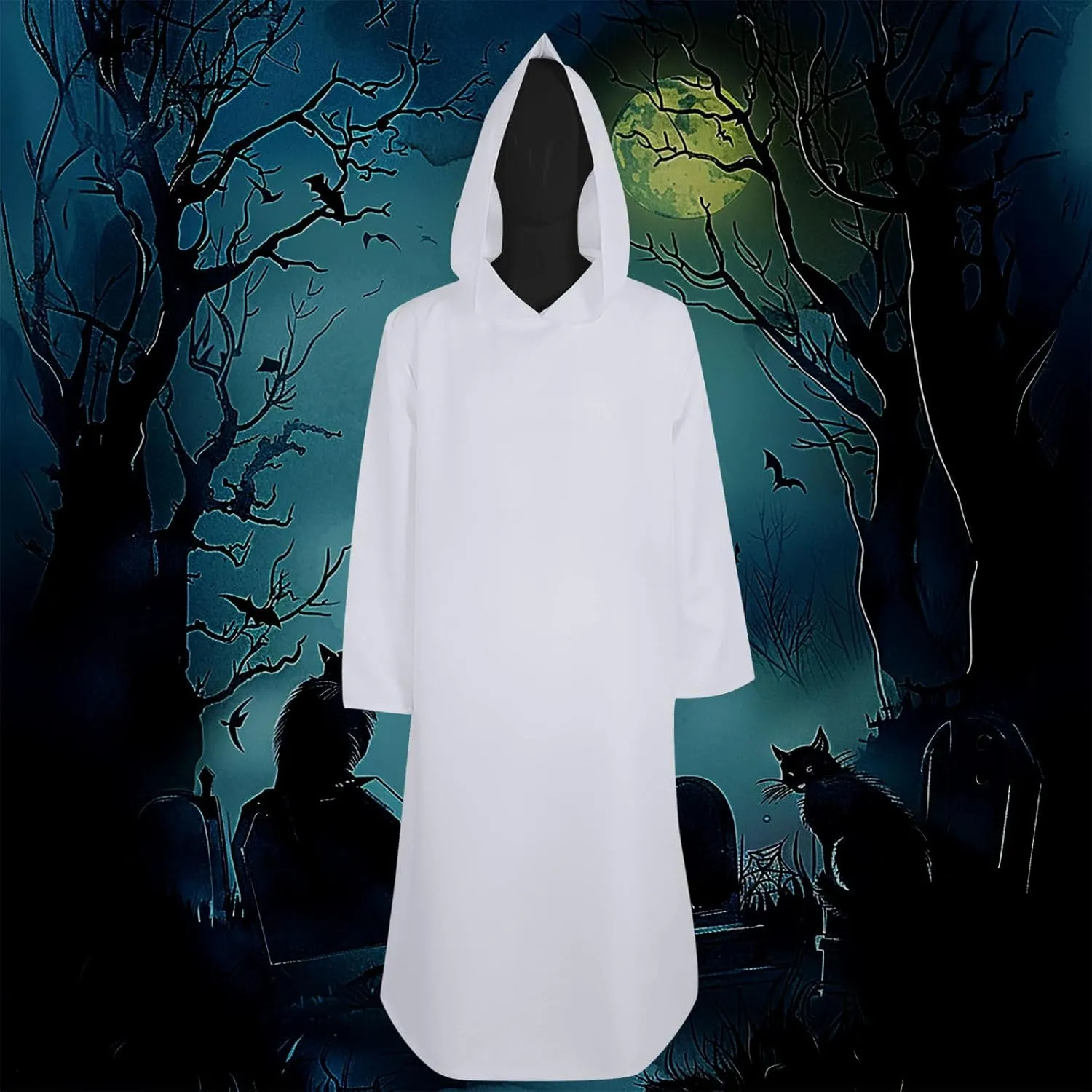 Unisex Gothic Hooded Monk Robe Retro Christian Cosplay Renaissance Costume Men Medieval Wizard Halloween Cloak