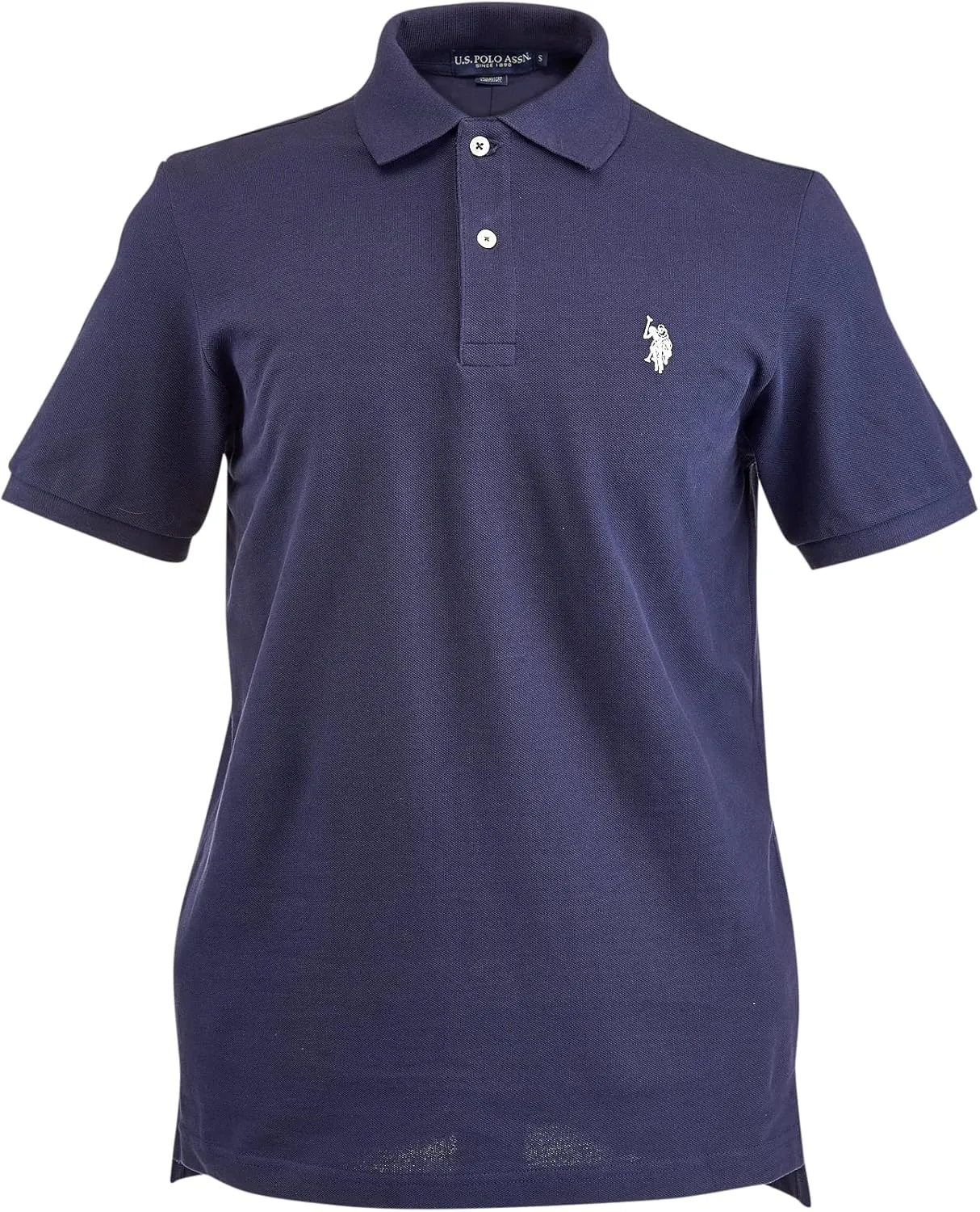 U.S. Polo Assn. Men's Classic Polo Shirt, Two-Button Closure Pique Polo Shirt, Summer Fashion Golf Shirt