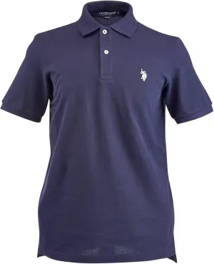 U.S. Polo Assn. Men's Classic Polo Shirt, Two-Button Closure Pique Polo Shirt, Summer Fashion Golf Shirt