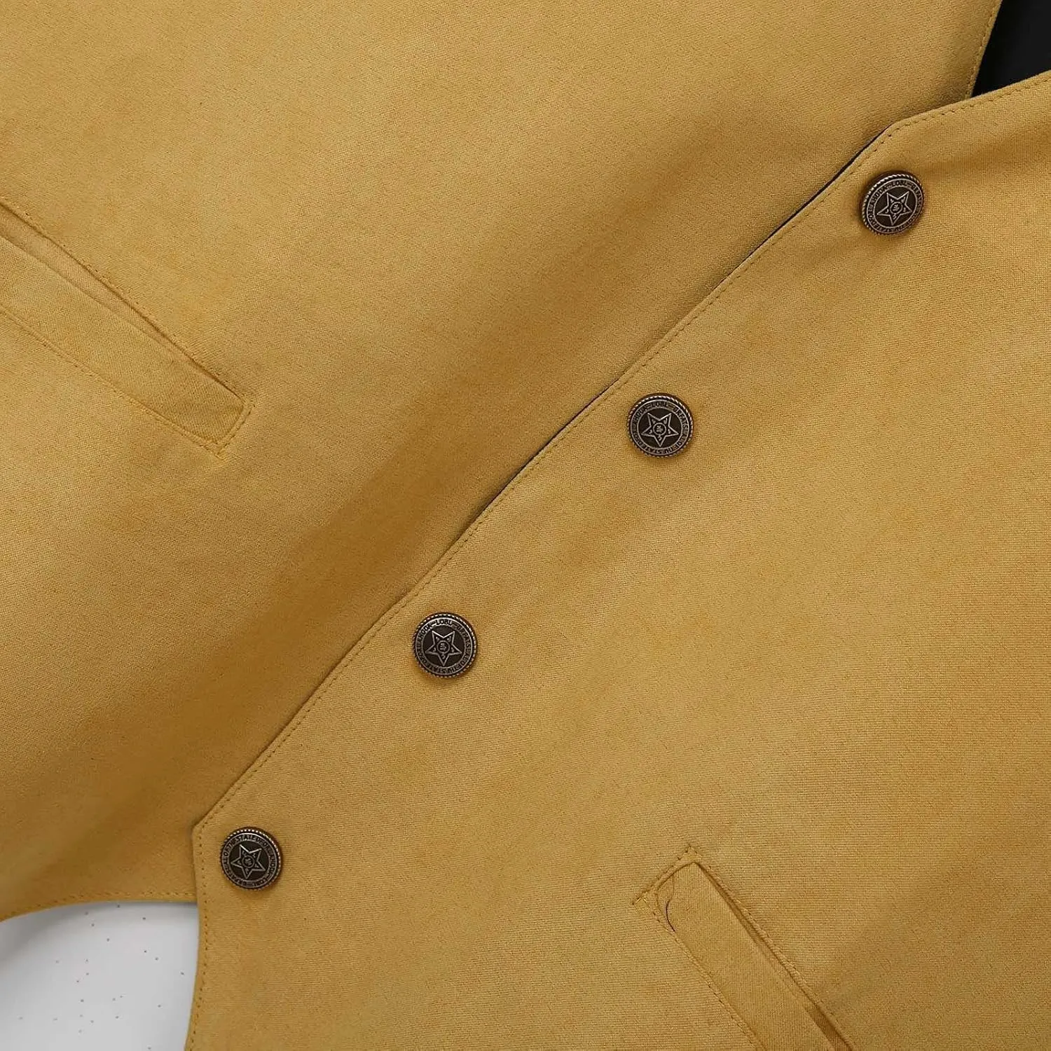 Vest Dress Plays Suede Retro V Neck Solid Color Pocket Button Leather Vest Jacket Vest Mens Vest Formal Great Great