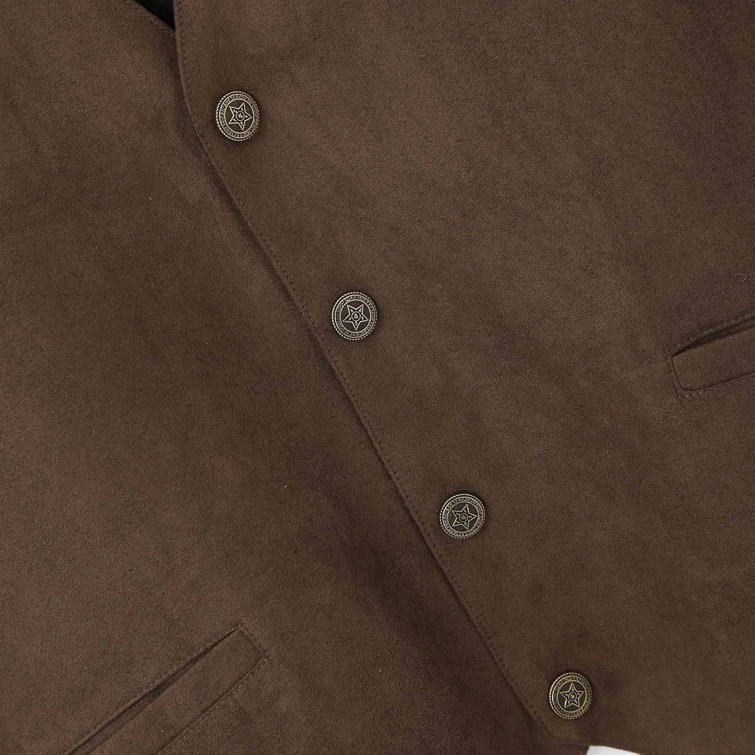 Vest Dress Plays Suede Retro V Neck Solid Color Pocket Button Leather Vest Jacket Vest Mens Vest Formal Great Great