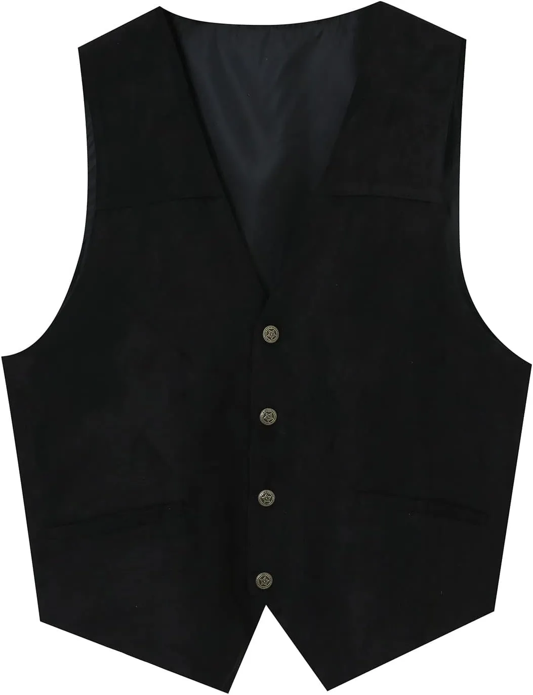 Vest Dress Plays Suede Retro V Neck Solid Color Pocket Button Leather Vest Jacket Vest Mens Vest Formal Great Great