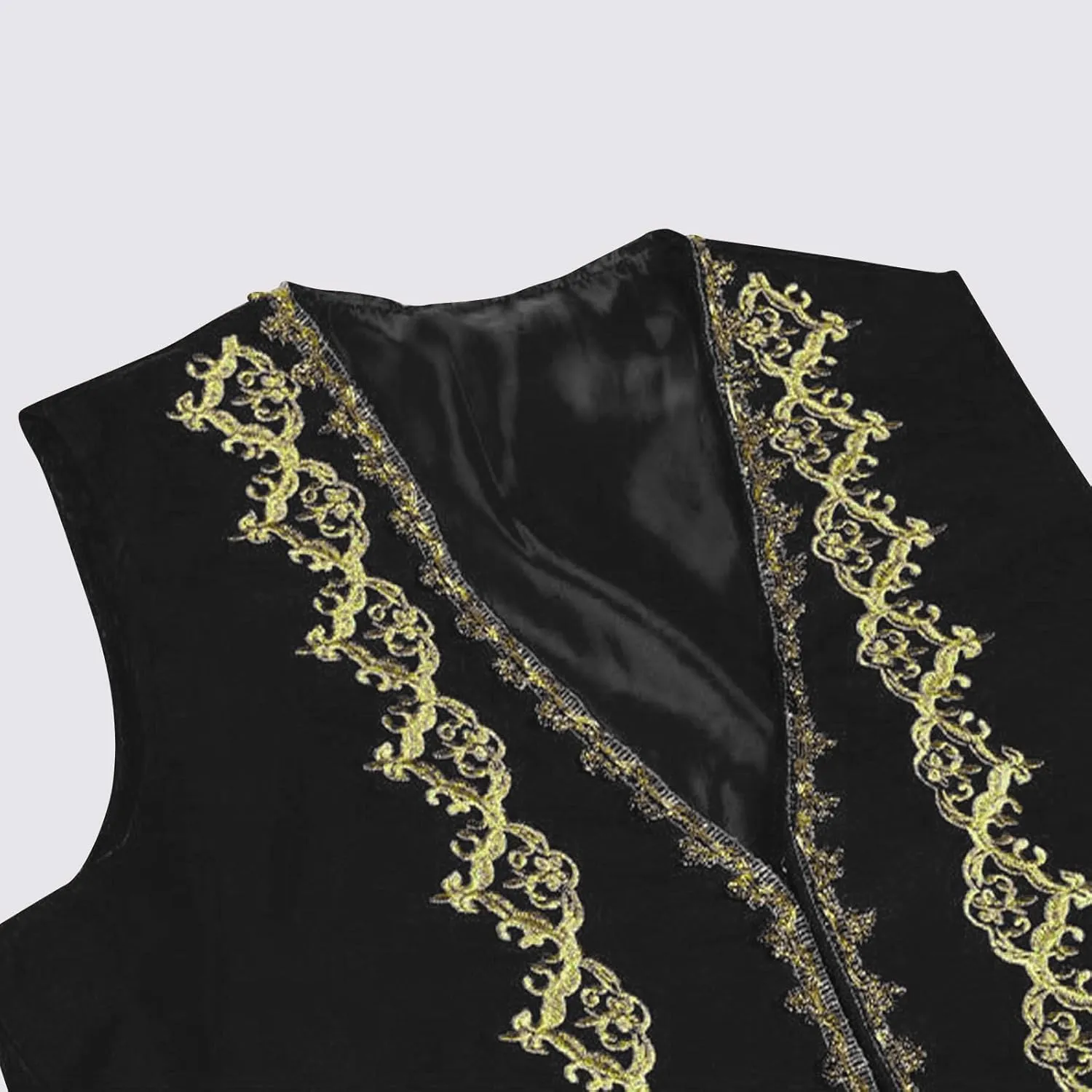Victorian Waistcoat for Men Slim Fit Jacquard Embroidered Opera Vest Medieval Court Prince Costume Performance Wear