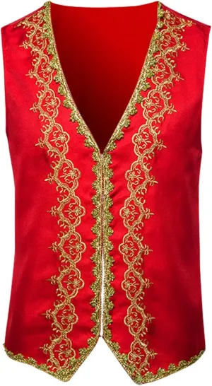 Victorian Waistcoat for Men Slim Fit Jacquard Embroidered Opera Vest Medieval Court Prince Costume Performance Wear