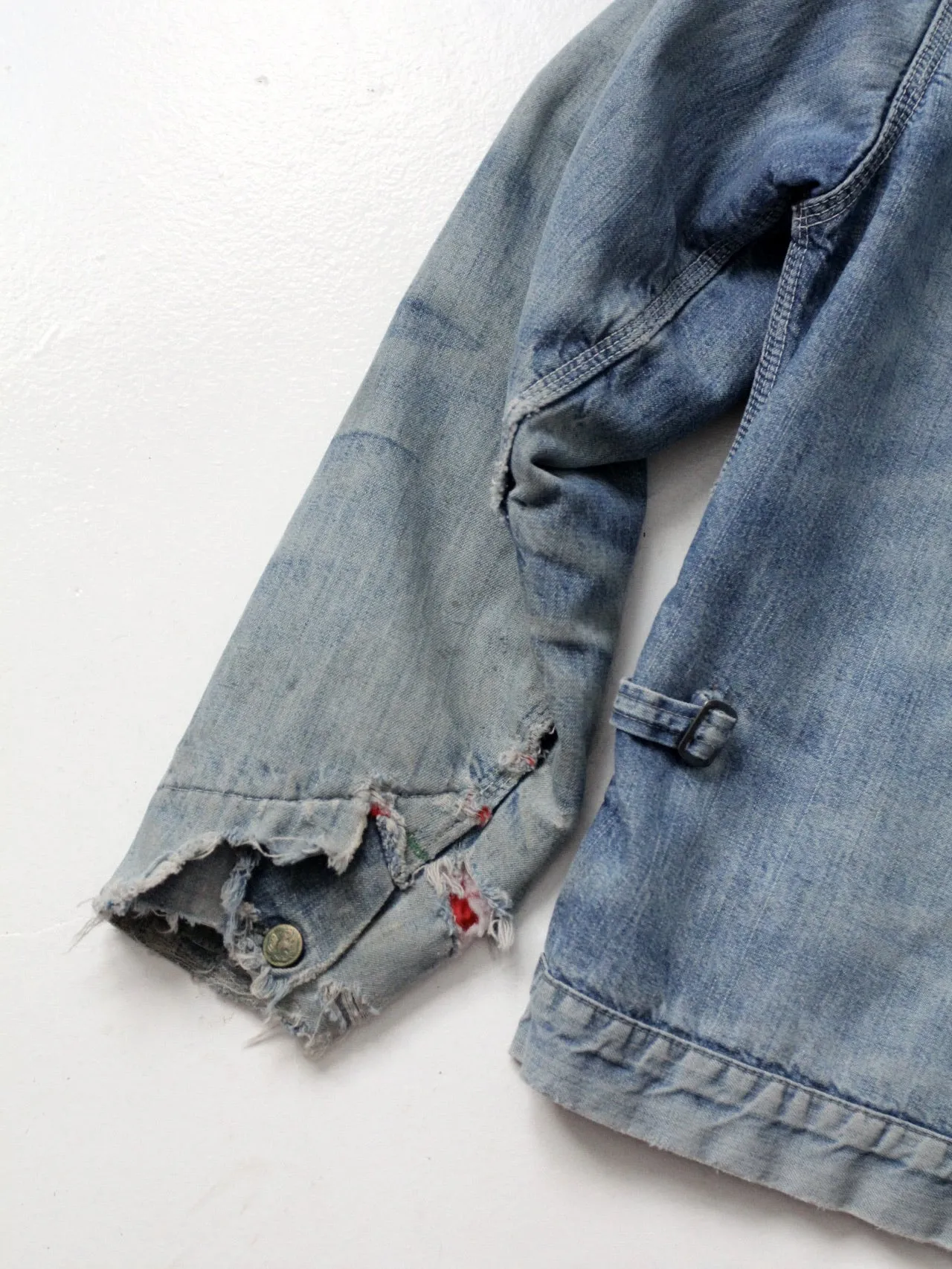 vintage distressed Osh Kosh denim work jacket