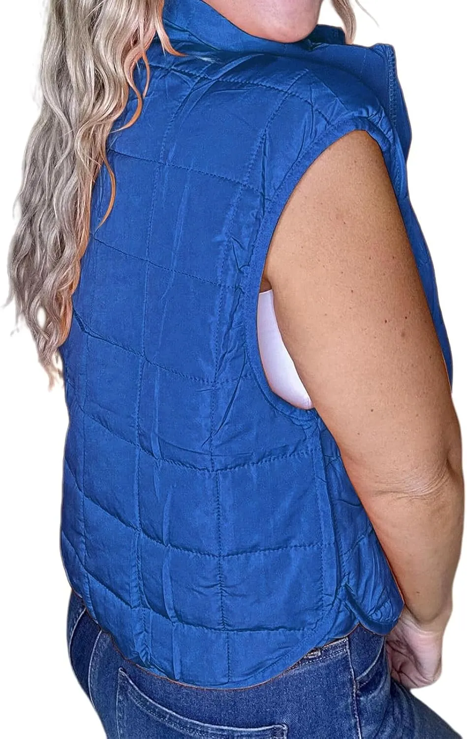 Women Long Vest One Morality Warm V Neck Thin Down Vest Inside Cotton Sleeveless Puffy Jacket Long Vest Womens Fall