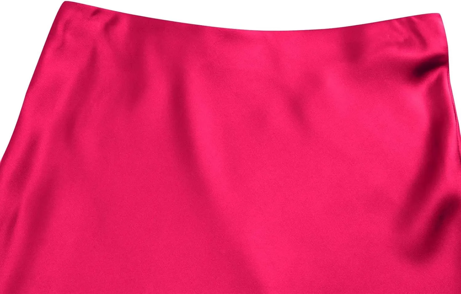 Women Satin Basic Midi Skirt Bodycon High Waist Pencil Skirts Elegant Casual Slim Fit Work Skirt for Going Out