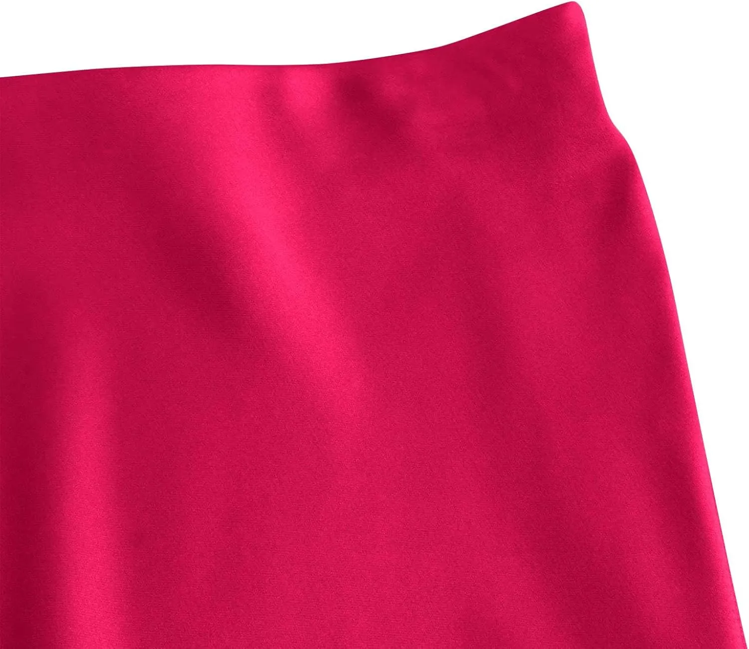 Women Satin Basic Midi Skirt Bodycon High Waist Pencil Skirts Elegant Casual Slim Fit Work Skirt for Going Out