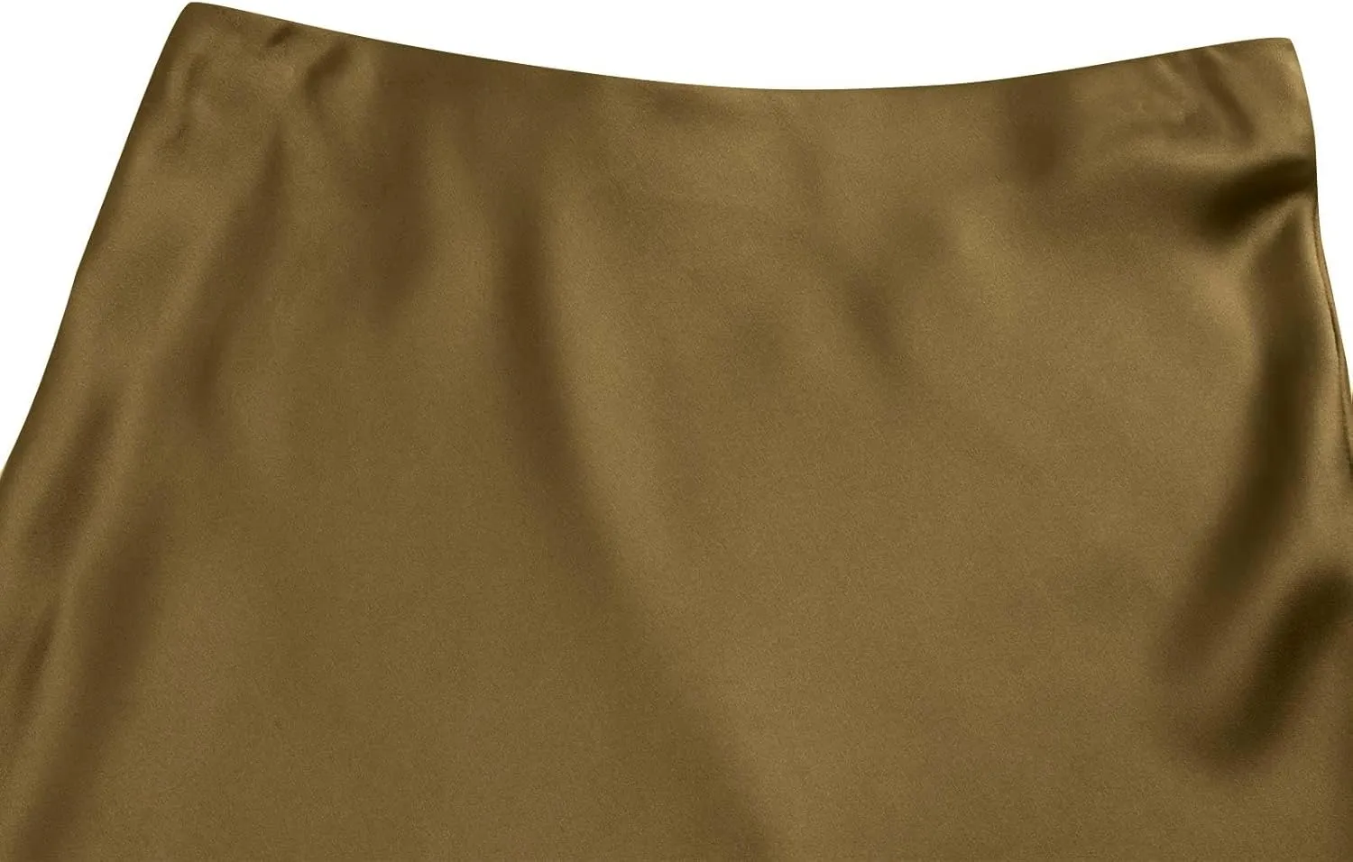 Women Satin Basic Midi Skirt Bodycon High Waist Pencil Skirts Elegant Casual Slim Fit Work Skirt for Going Out