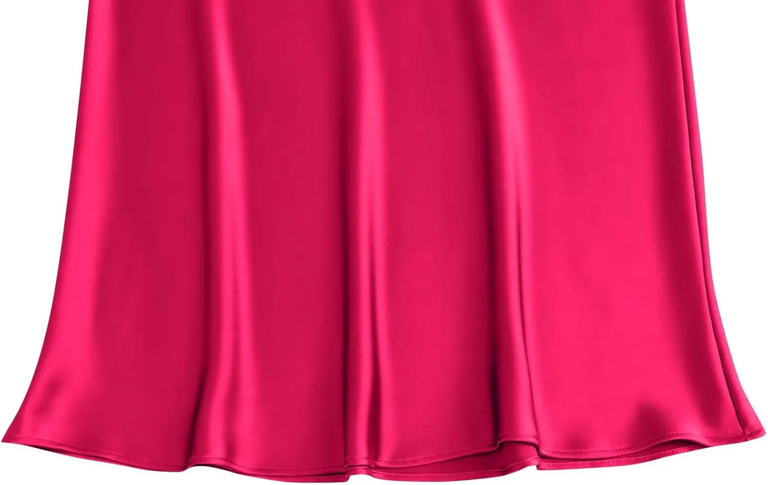 Women Satin Basic Midi Skirt Bodycon High Waist Pencil Skirts Elegant Casual Slim Fit Work Skirt for Going Out