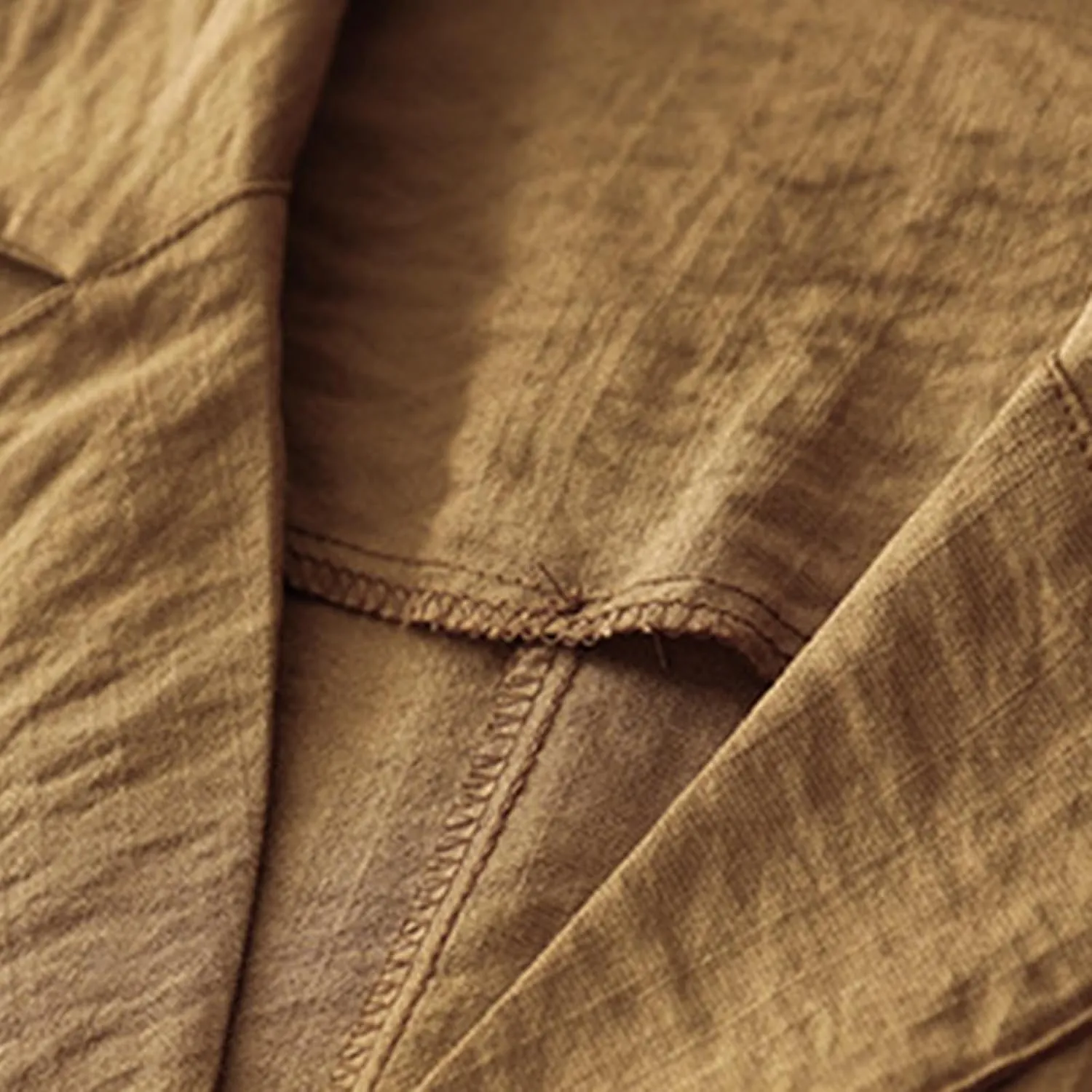 Women's Fall Casual Cotton Linen Blazers Lapel 3/4 Sleeve Open Front Lightweight Solid Color Jackets Coat with Pockets