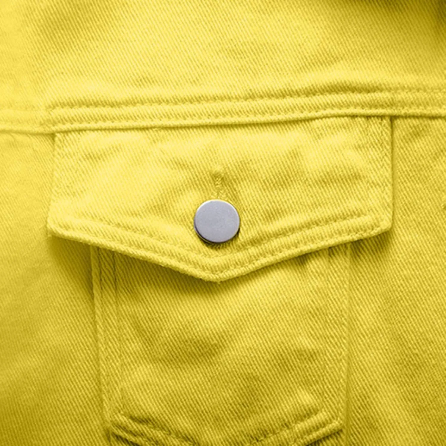 Women's Fashion Casual Colorful Solid Size Large Pocket Button Denim Coat Women's Short Coat Ladies Denim Jacket
