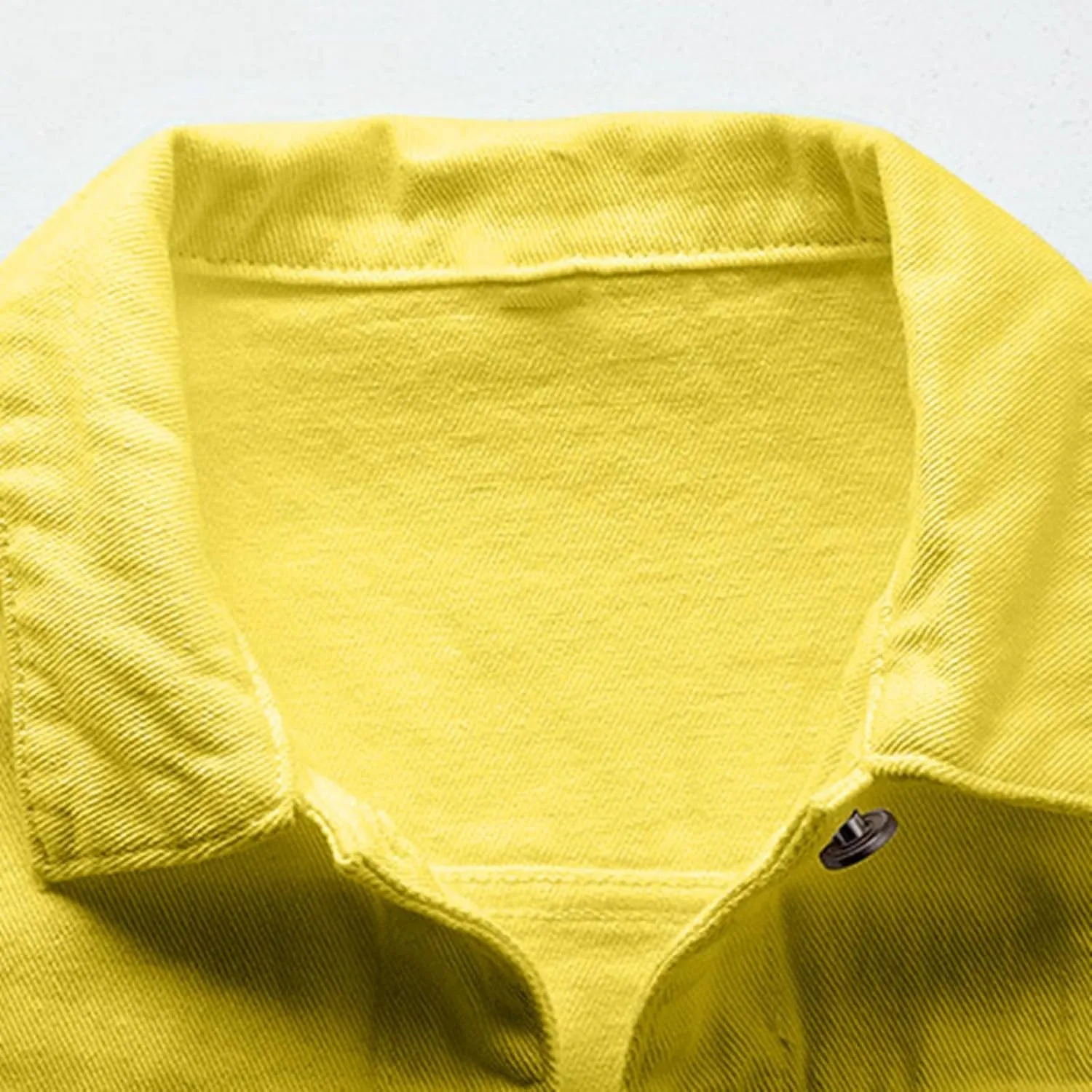 Women's Fashion Casual Colorful Solid Size Large Pocket Button Denim Coat Women's Short Coat Ladies Denim Jacket