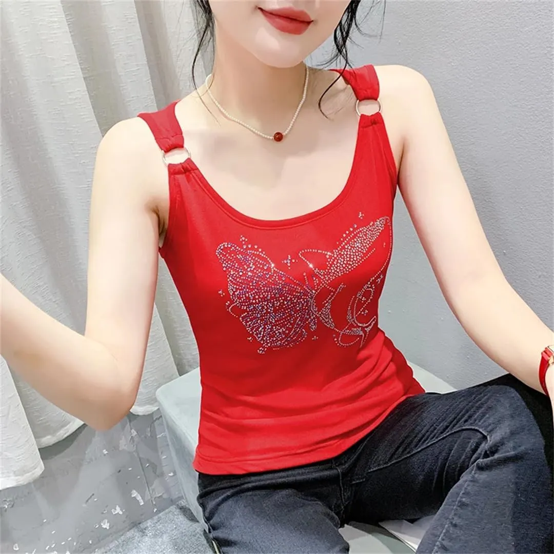 Women's for Slim Sleeveless Vest T-Shirt Mesh Camisole Shirt