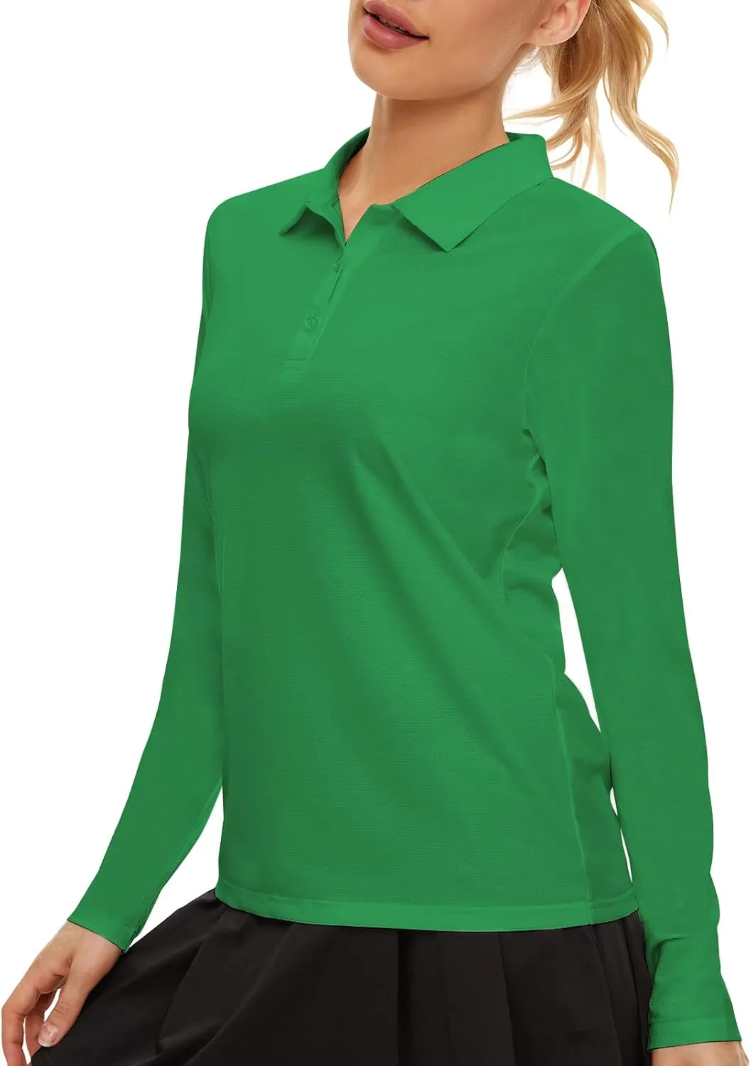 Women's Golf Shirt Long Sleeve Polo Shirt UPF50  Sun Protection Moisture Wicking Quick Dry Golf Polo Shirt