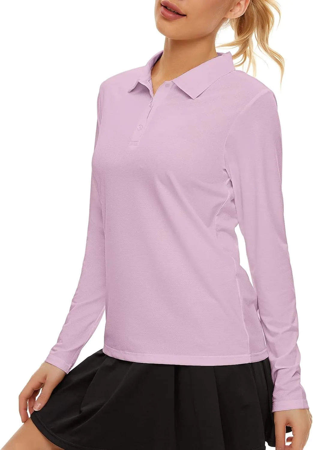 Women's Golf Shirt Long Sleeve Polo Shirt UPF50  Sun Protection Moisture Wicking Quick Dry Golf Polo Shirt